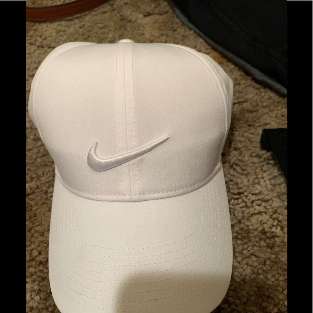 All white nike hat